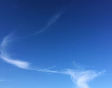 06.05.2020  Eine feine Wolkenzeichnung am Himmel über der Wiese / A delicate cloud drawing on the sky over the meadow Matthias Harnisch * Kunst & Natur